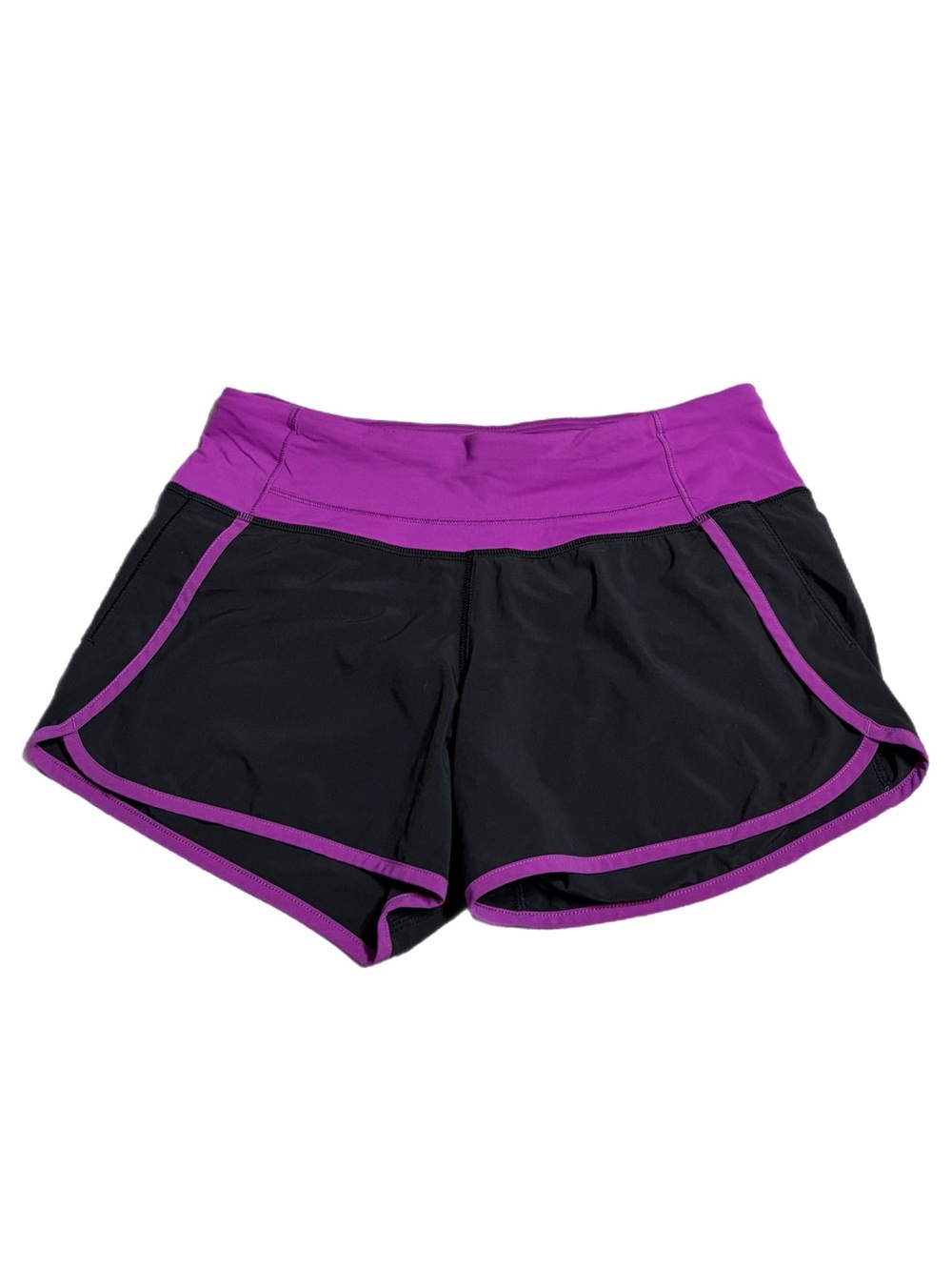 Lululemon Run Times Mid-Rise Short 4” (Black/Ultra Violet) Size 4